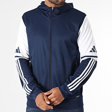Adidas Performance - SQ25 Sudadera con cremallera JD2989 Azul marino Blanco