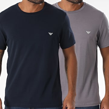 Emporio Armani - Juego De 2 Camisetas EM000391-AF10776 Gris Marino