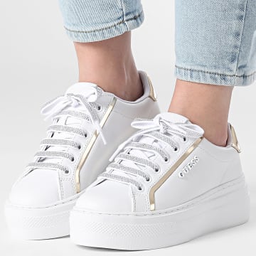 Guess - Sneakers donna FLJMRIELE12 Bianco Oro