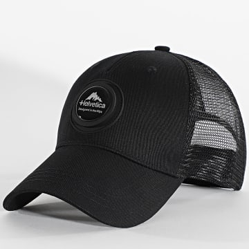 Helvetica - Cappello trucker Borgia nero