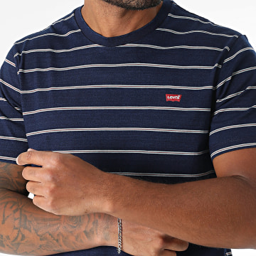 Levi's - Tee Shirt A Rayures 56605 Bleu Marine