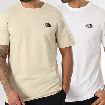 The North Face - 2er-Pack T-Shirts Simple Dome A87NG Weiß Beige