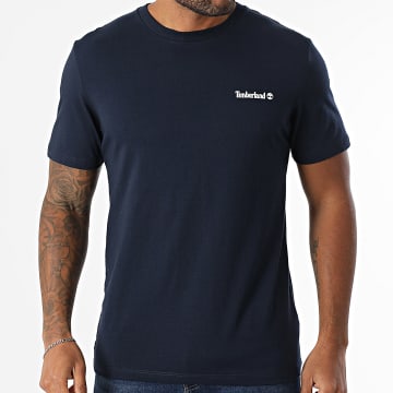 Timberland - Tee Shirt Kleine Lineaire Logoprint A5QQT Marineblauw