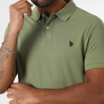 US Polo ASSN - Polo korte mouw US197001 Khaki Groen