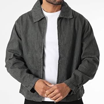 Ikao - Veste Jean Zippée 037 Gris Anthracite