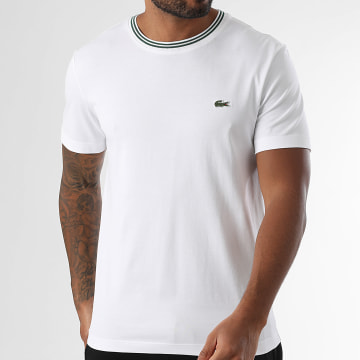 Lacoste - Camisa Logo Cocodrilo Bordada Regular Fit Blanca