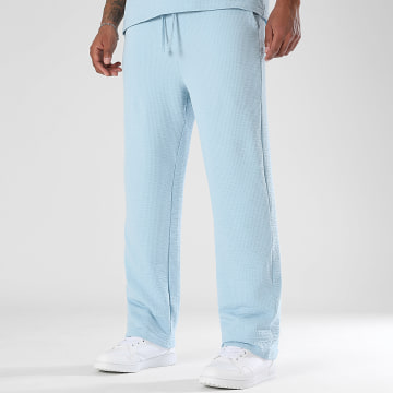 LBO - Pantalon Large Texturé 3769 Bleu Clair