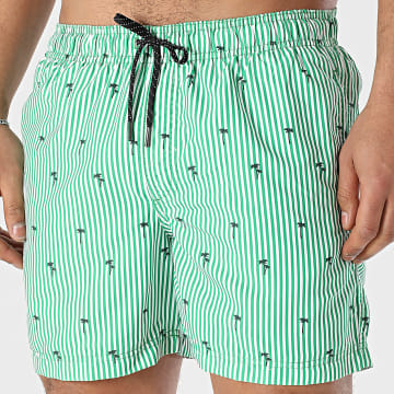 Produkt - Cole Print Wit Groen Streep Zwemshort
