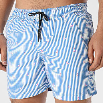 Produkt - Shorts de baño Cole Print White Stripe Azul claro