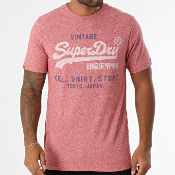 Superdry - Camiseta VL Classic Relajada M1012203A Rojo Moteado