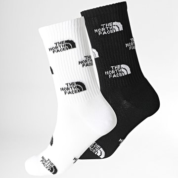 The North Face - Lot De 2 Paires De Chaussettes Everyday Crew Logo A8BRB Blanc Noir