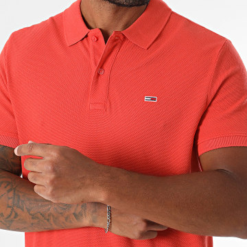 Tommy Jeans - Polo Manches Courtes Slim Essential 0226 Orange