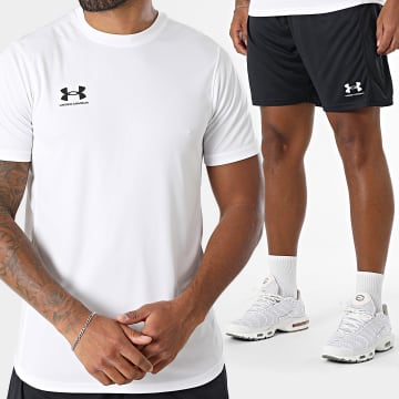 Under Armour - Ensemble Tee Shirt Et Short Jogging 1379589 1379507 Noir Blanc