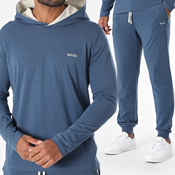 BOSS - Ensemble Tee Shirt Capuche Et Pantalon Jogging 50515306 50515305 Bleu Marine