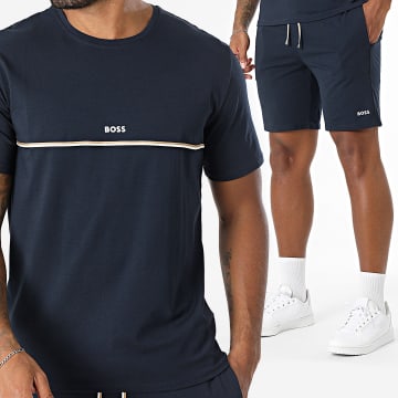 BOSS - Ensemble Tee Shirt Et Short Jogging Unique 50515395 50515394 Bleu Marine