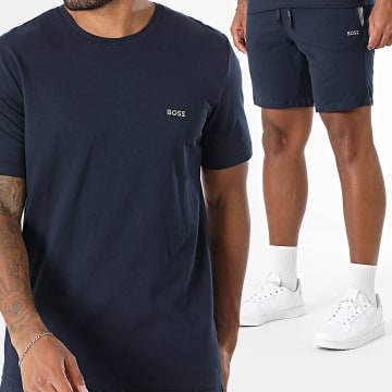 BOSS - Ensemble Tee Shirt Et Short Jogging Mix And Match 50515391 50515367 Bleu Marine