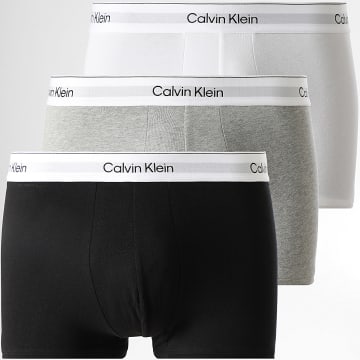 Calvin Klein - Juego De 3 Boxers NB4392 Blanco Gris Heather Negro