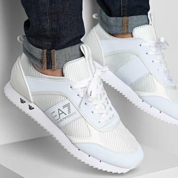 EA7 Emporio Armani - Zapatillas Sneaker X8X185-XR175 Triple Blanco Plata