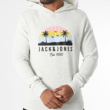 Jack And Jones - Sudadera con capucha Palm Heather Grey