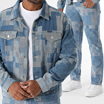 John H - Blauw spijkerjasje en jeans
