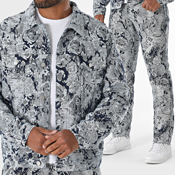 John H - Set Jeansjacke Und Denim Blue Blue Brut