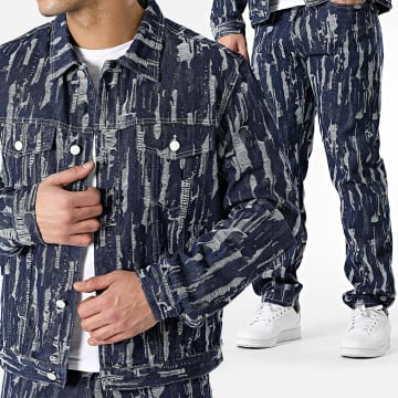 John H - Raw Blue Jeans en jasje