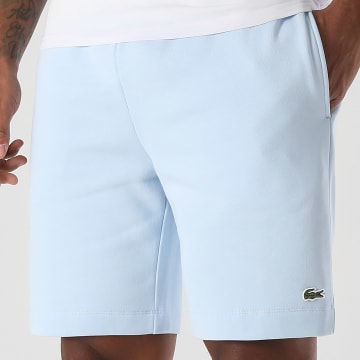 Lacoste - Short Jogging Logo Brodé Crocodile Bleu Clair