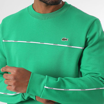 Lacoste - Sweat Crewneck Logo Brodé Crocodile Vert