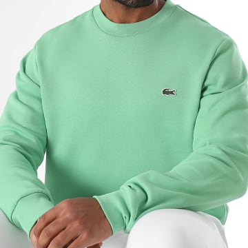 Lacoste - Sweat Crewneck Logo Brodé Crocodile Vert
