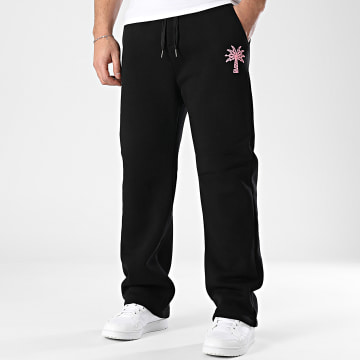 Luxury Lovers - Pantalon Jogging Large Palm LA Rose Noir