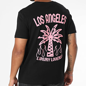 Luxury Lovers - Oversize Tee Shirt Palm LA Pink Black