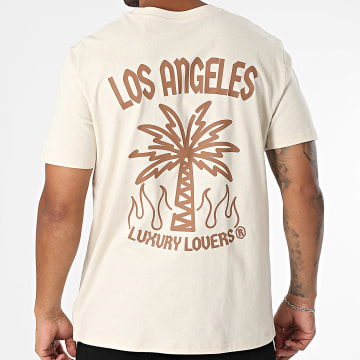 Luxury Lovers - Camiseta oversize Palm LA Moka Beige