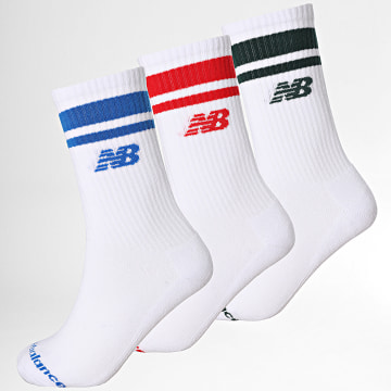 New Balance - Lote de 3 pares de calcetines LAS51243 Blanco