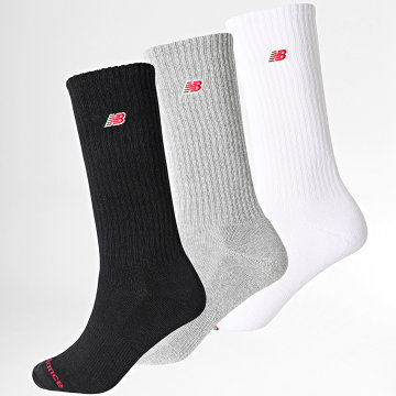 New Balance - 3 Pares De Calcetines LAS51263 Blanco Gris Heather Negro