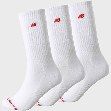 New Balance - Lote de 3 pares de calcetines LAS51263 Blanco