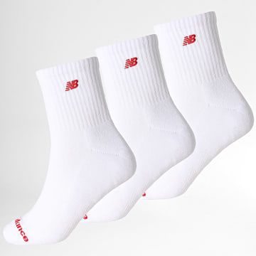 New Balance - Lote de 3 pares de calcetines LAS51273 Blanco