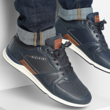 Redskins - Baskets Actuel O721AB Marine Cognac