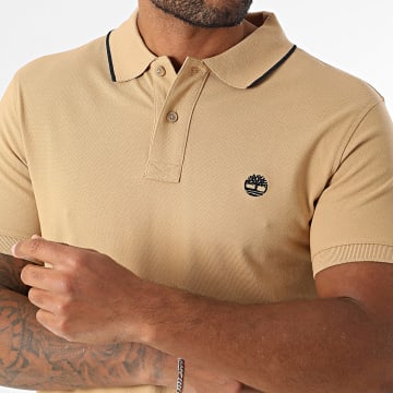 Timberland - Polo Korte Mouwen Slim Gedrukt Hals A6BV8 Camel