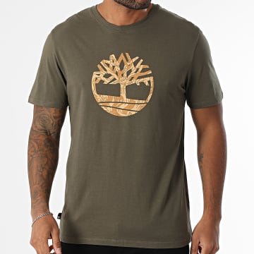 Timberland - Tee Shirt Camo Tree Logo A6DTS Vert Kaki