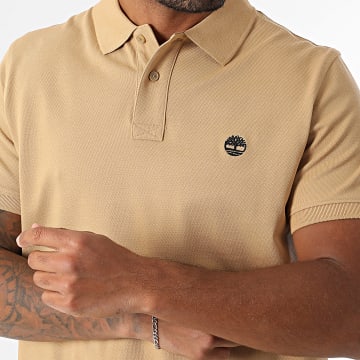 Timberland - Polo Manches Courtes Pique Short Sleeve A6VDP Camel