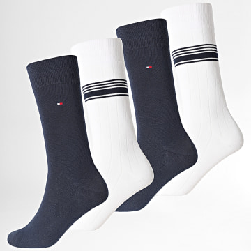 Tommy Hilfiger - Lot De 4 Paires De Chaussettes 701235882 Blanc Bleu Marine
