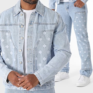Uniplay - Ensemble Veste Jean Et Jean Bleu Denim