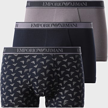 Emporio Armani - Juego de 3 calzoncillos EM000370-AF10779 Azul marino Morado