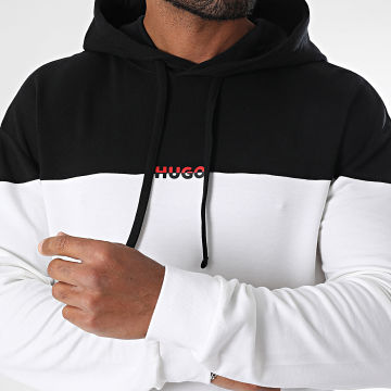 HUGO - Sudadera con capucha Amsterdam 50532301 Negro Blanco