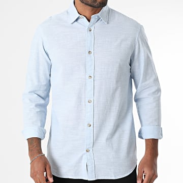 Jack And Jones - Camisa de Mangas Largas Summer Azul Claro