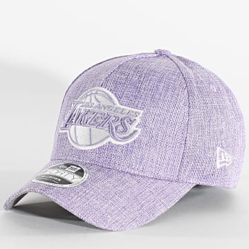 New Era - Gorra de algodón 9Forty LA Lakers Snapback 60641043 Heather Purple