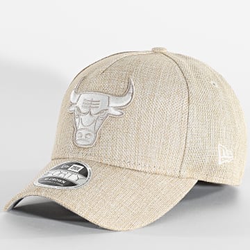New Era - Tejido de algodón 9Forty Chicago Bulls Snapback Cap 60641060 Beige Chiné