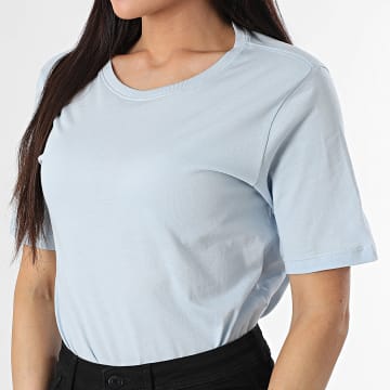Only - Tee Shirt Femme Rex Bleu Clair