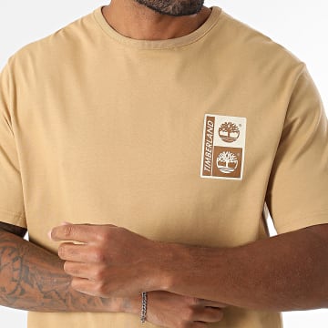 Timberland - Tee Shirt Double T A2HBT Beige Foncé
