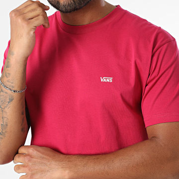 Vans - Logotipo pecho izquierdo Camiseta A3CZE Rosa Fushia